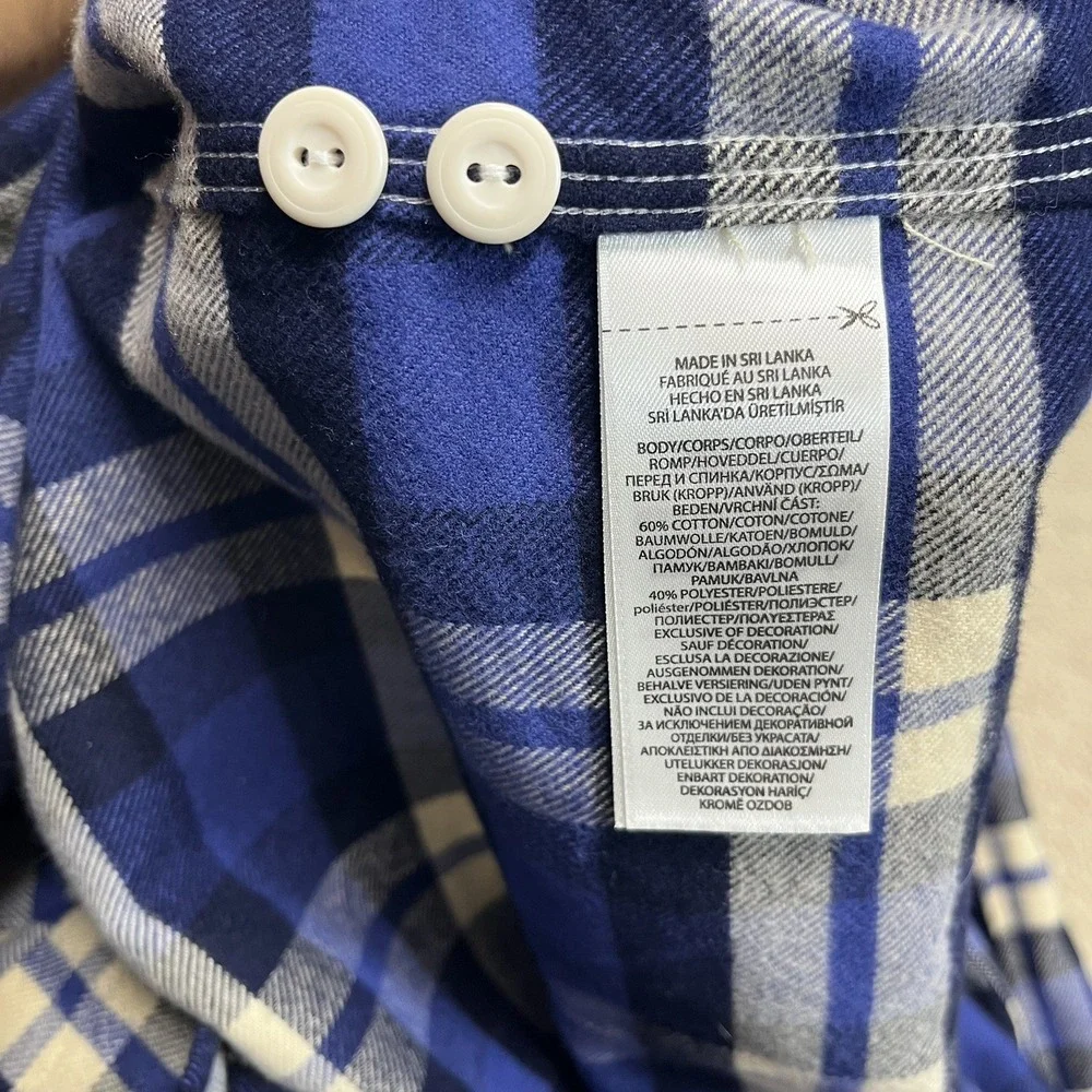 POLO RALPH LAUREN CLASSIC FIT PERFORMANCE FLANNEL SHIRT BLUE MENS 2XL EUC